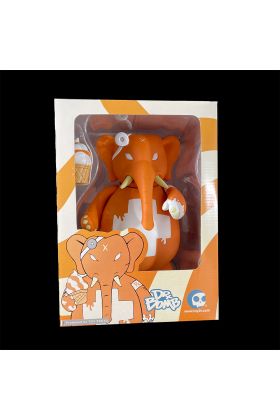 Dr. Bomb Orange Swirl Designer Toy by Frank Kozik