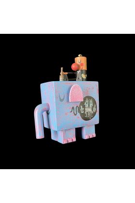 Pink Elephant Prohibition Designer Vinyl Toy by Amanda Visell