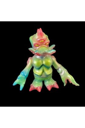 Tripus Clear Green Painted Sofubi by Cronic x Max Toy