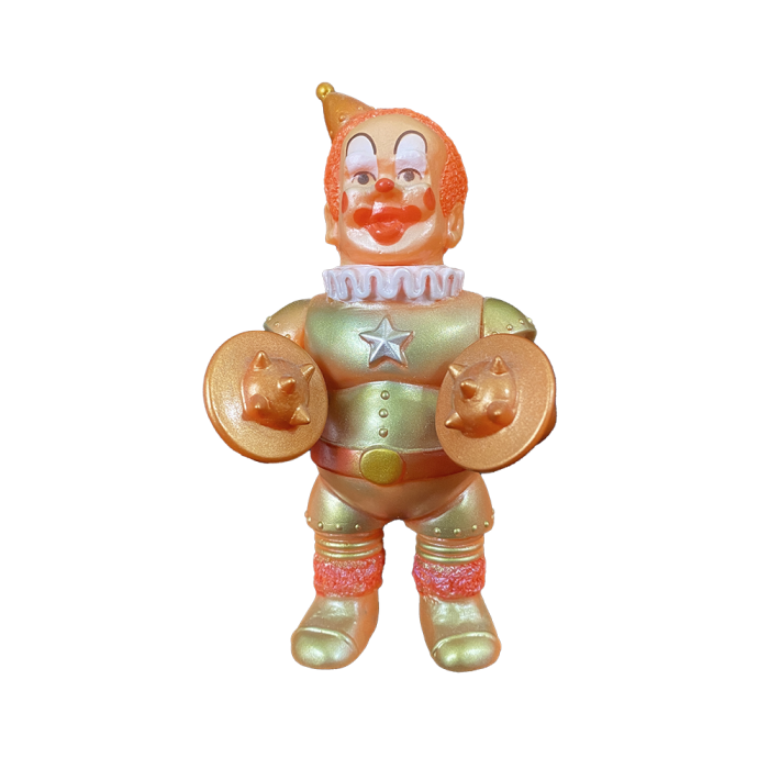 Iron Clown Painted Orange Sofubi by Kikkake
